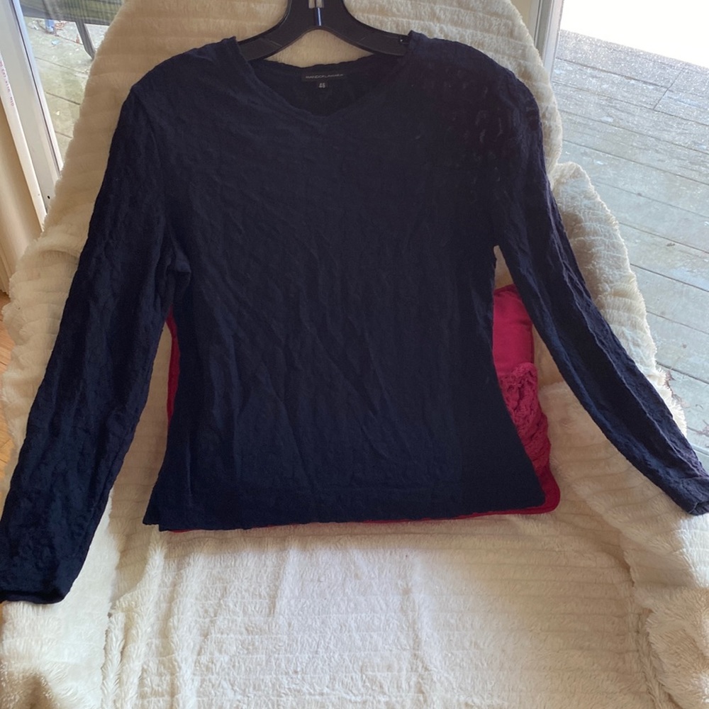 Mandorlamara Made in Italy 🇮🇹 Wool Stretch Textured Top NeverUsed
